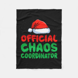 Cobertor De Velo Coordenador de caos masculino chapéu do papai noel