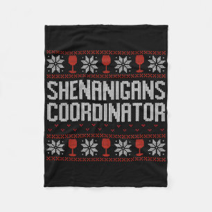 Cobertor De Velo Coordenador de Travessuras Suéter Feio de Natal