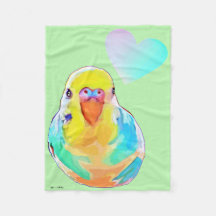 Copgerigar Parakeet Colorful Bird Ombre Heart S