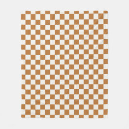 Cobertor De Velo Copper and eggshell checkerboard pattern