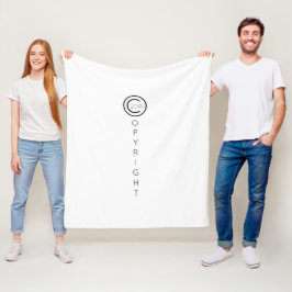 Cobertor De Velo Copyright Modern Typografic White