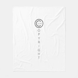 Cobertor De Velo Copyright Modern Typografic White