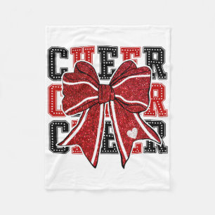 Cobertor De Velo Coquete de Cheerleading Preto e Vermelho Pé da Mãe