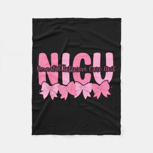 Cobertor De Velo Coquette Nicu Nurse Nk Bow Neonatal Intensive Care (Frente)