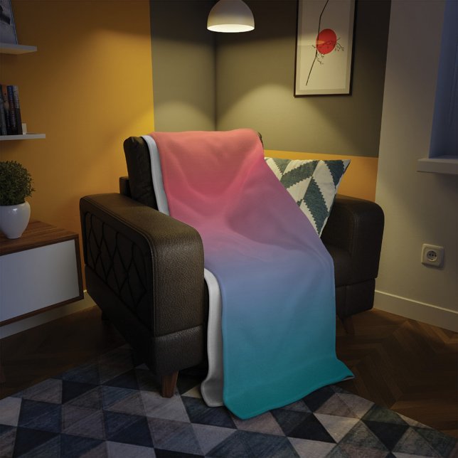 Cobertor De Velo Cor Azul Laranja Moderno (Criador carregado)