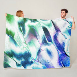 Cobertor De Velo Cor clara esculpida do metal mate, verde a azul