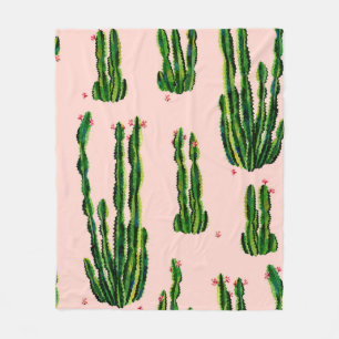 Cobertor De Velo Cor d'água do padrão uniforme de cactos. Cactus