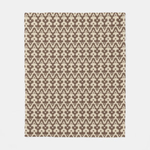 Cobertor De Velo Cor damasco de Ikat, Taupe e Beige marroquinos