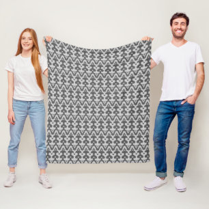 Cobertor De Velo Cor damasco Ikat Marroquina, Cinzas De Prata / Cin