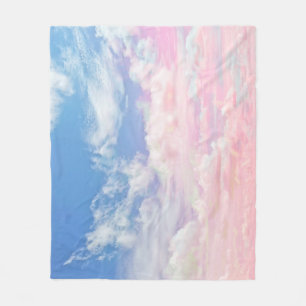 Cobertor De Velo Cor de Água das Nuvens Rosa: Céu Gradiente.