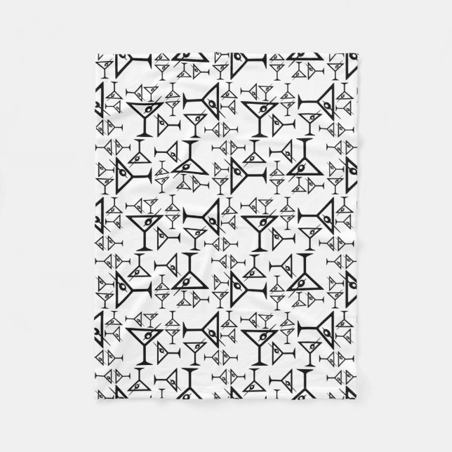 Cobertor De Velo COR DE FUNDO PERSONALIZADA DOS Óculos Martini (Frente)