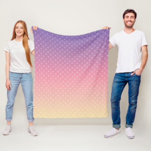 Cobertor De Velo Cor pastel suave gradiente violeta rosa-bolinhas