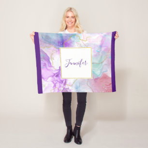 Cobertor De Velo Cor Puro, Verde, Cor Rosa Flutuante Elegante