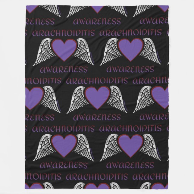 Cobertor De Velo Coração/Asas...Aracnoidite (Frente)