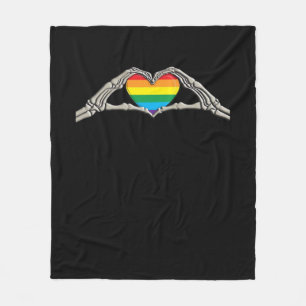 Cobertor De Velo Coração Ativo Mãos Ósseas