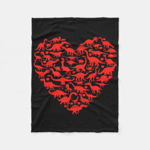 Cobertor De Velo Coração de Amor de Dinossauro T Rex Fofo Dia dos N