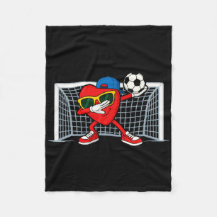 Cobertor De Velo Coração de Futebol Goleiro Amante de Futebol Menin