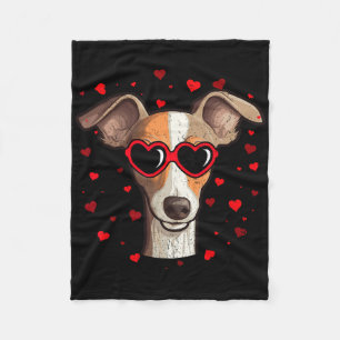 Cobertor De Velo Coração de São Valentão do Galgo Italiano Amantes