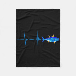 Cobertor De Velo Coração do Atum Rabilho Ekg Pulseline Peixe de Mar