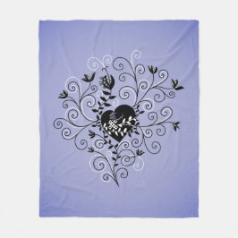 Cobertor De Velo Coração Fixo Abstrato Escuro Coração Quebrado