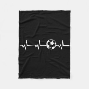 Cobertor De Velo Coração Latejante de Futebol Ll- Amante Engraçado
