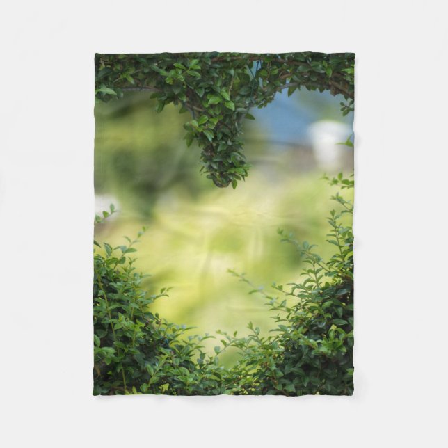 Cobertor De Velo Coração Tópico Verde (Frente)