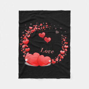 Cobertor De Velo Coração Vermelho Romântico Desenho de Amor de Balã