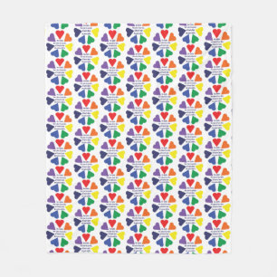 Cobertor De Velo Corações Arco-Íris