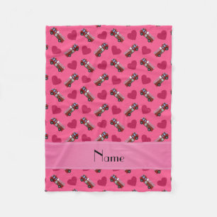 Cobertor De Velo Corações cor-de-rosa conhecidos personalizados d