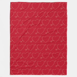 Cobertor De Velo Corações Cupidos Fleece Blanket