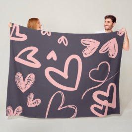 Cobertor De Velo Corações de Amor Rosa Dia de os namorados Bonito