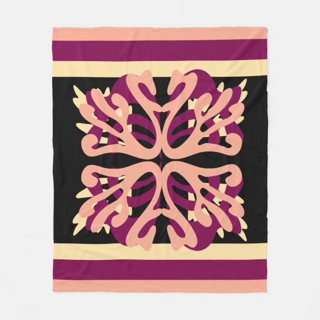 Cobertor De Velo Corações de Arte Mínima Moderna (Frente)