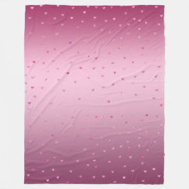 Cobertor De Velo Corações de Brilho Rosa
