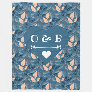 Cobertor De Velo Corações e Folhas da Floresta Tropical