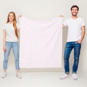 Cobertor De Velo Corações Rosa - Adicione Suas Cores Favoritas