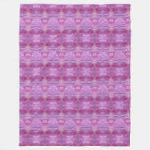 Corações Rosa E Mauve Fleece Blanket