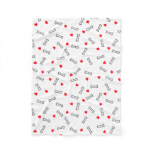 Corações Vermelhos Ossos Brancos Cachorros ou Cach