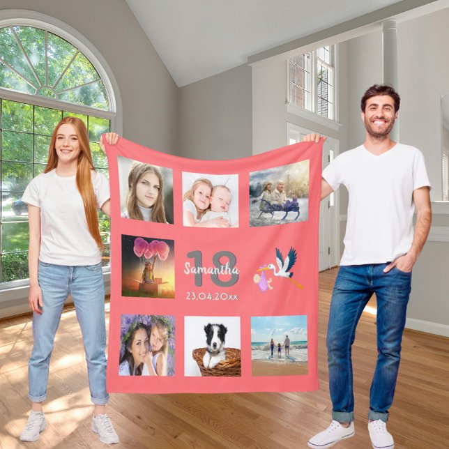 Cobertor De Velo Coral de 18 anos de colagem fotográfica (Criador carregado)
