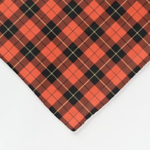 Cobertor De Velo Coral do clã de Wallace e Tartan antigo preto