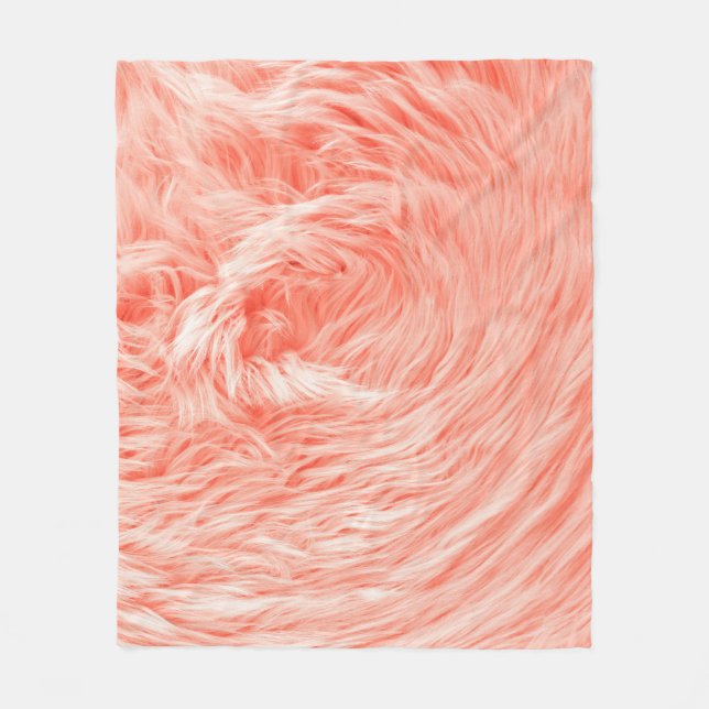Cobertor De Velo Coral Fluffy Pele: Tendência 2019. (Frente)