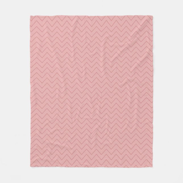 Cobertor De Velo Coral Pink Chevron (Frente)