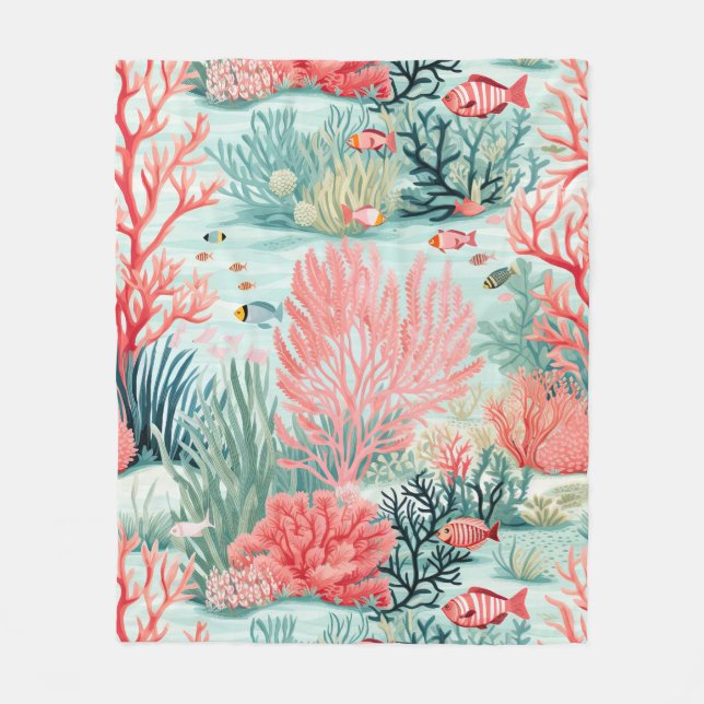 Cobertor De Velo Coral Reef Fleece Blanket (Frente)