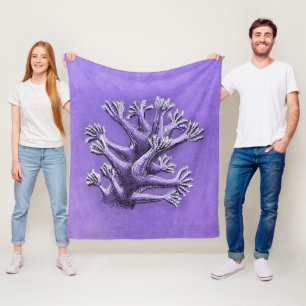Cobertor De Velo Coral Reef Roxo Marinha Arte
