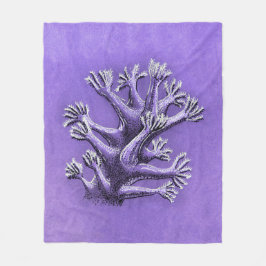 Cobertor De Velo Coral Reef Roxo Marinha Arte