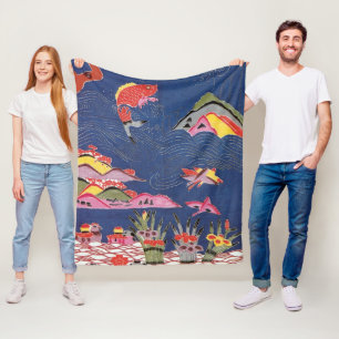 Cobertor De Velo Corante Okinawan Japonês (Bingata)