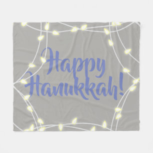 Cobertor De Velo Corda de Luzes Brancas Saudação de Hanukkah
