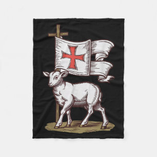 Cobertor De Velo Cordeiro de Deus Símbolo Cristão de Fé Vitória Agn