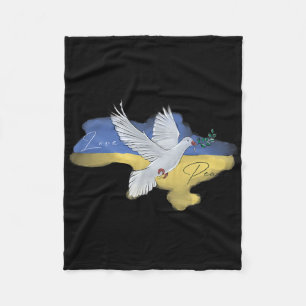 Cobertor De Velo Cores da Bandeira da Pomba da Paz Ucraniana Azul A