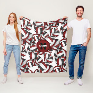 Cobertor De Velo cores da equipe de vôlei das raparigas negras do m