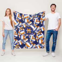 Cobertor De Velo cores da equipe de vôlei de laranja azul-girino